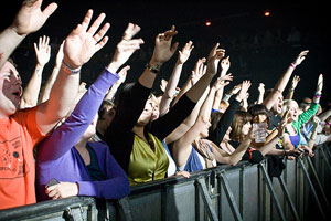 Photo Of Basement Jaxx Crowd © Copyright Helen Williams